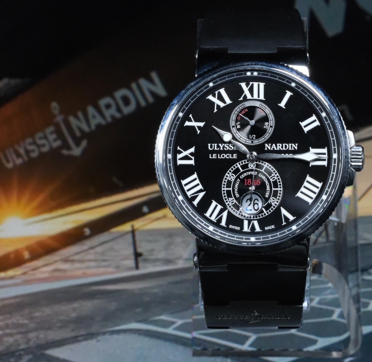 Ulysse Nardin Maxi Marine Chronometer 43mm 263-67-3/42 Full Set Open Card