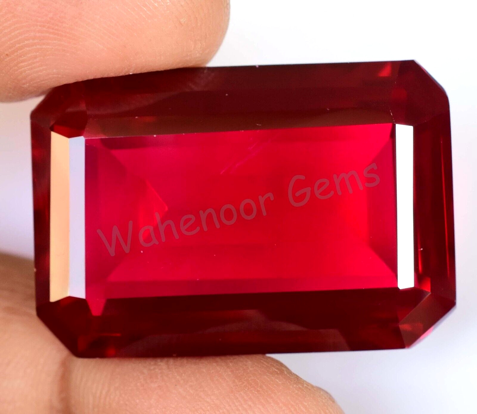 97.70 Ct Natural Blood Red Ruby Mozambique Emerald Certified Treated Gemstone