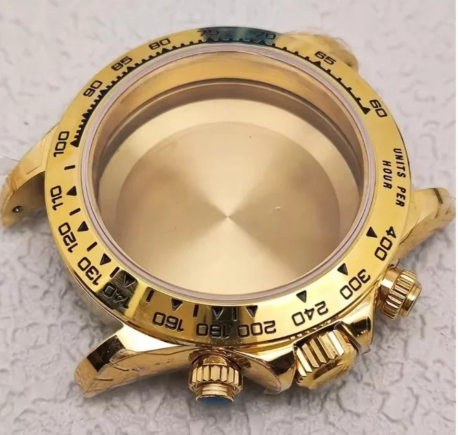 Watch Repair Polished Steel Chronograph Case Bezel For Caliber 7750 Movement