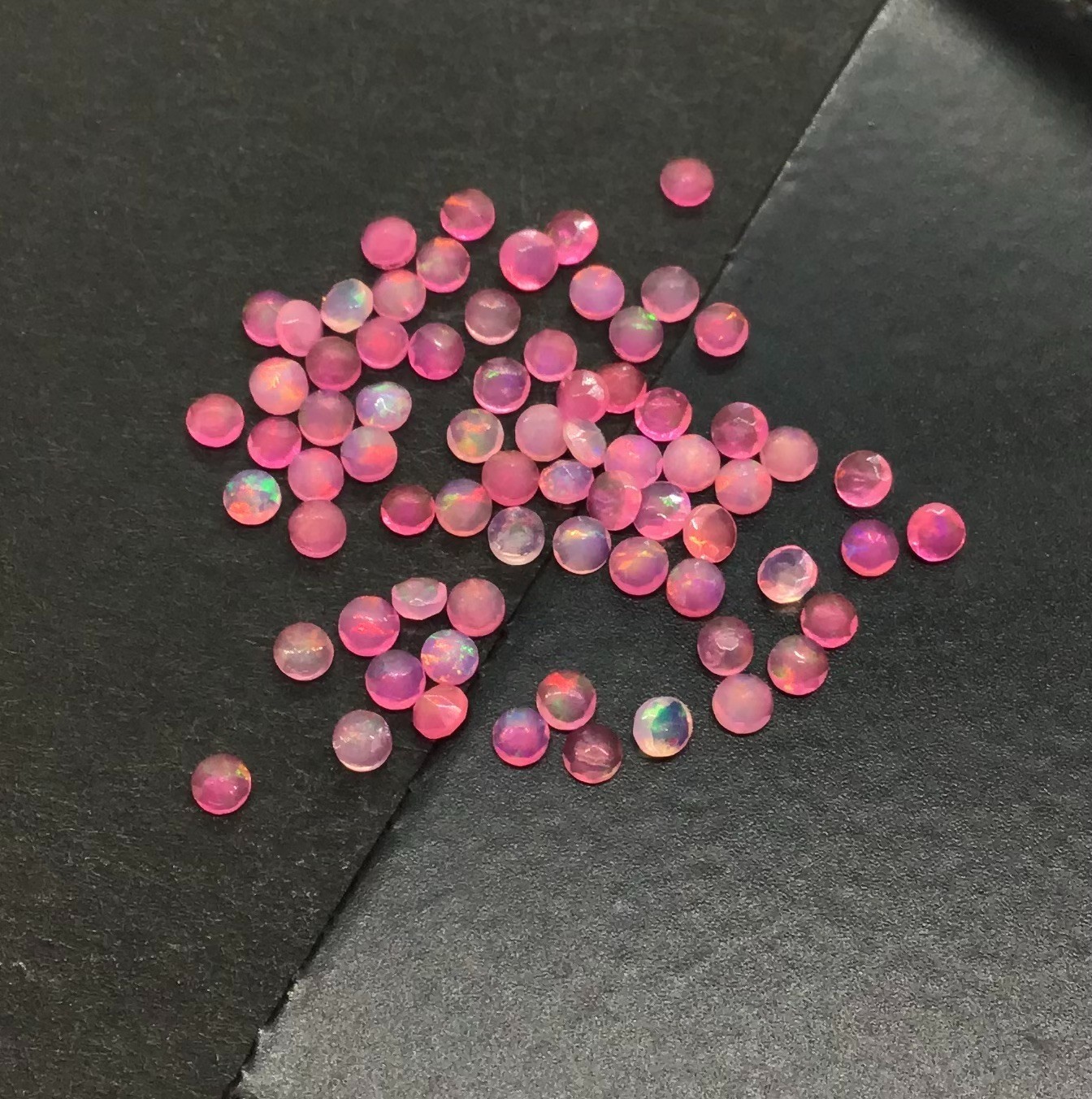 AAA Natural Ethiopian Pink Fire Opal Round Cut Loose Gemstone For All Jewelry