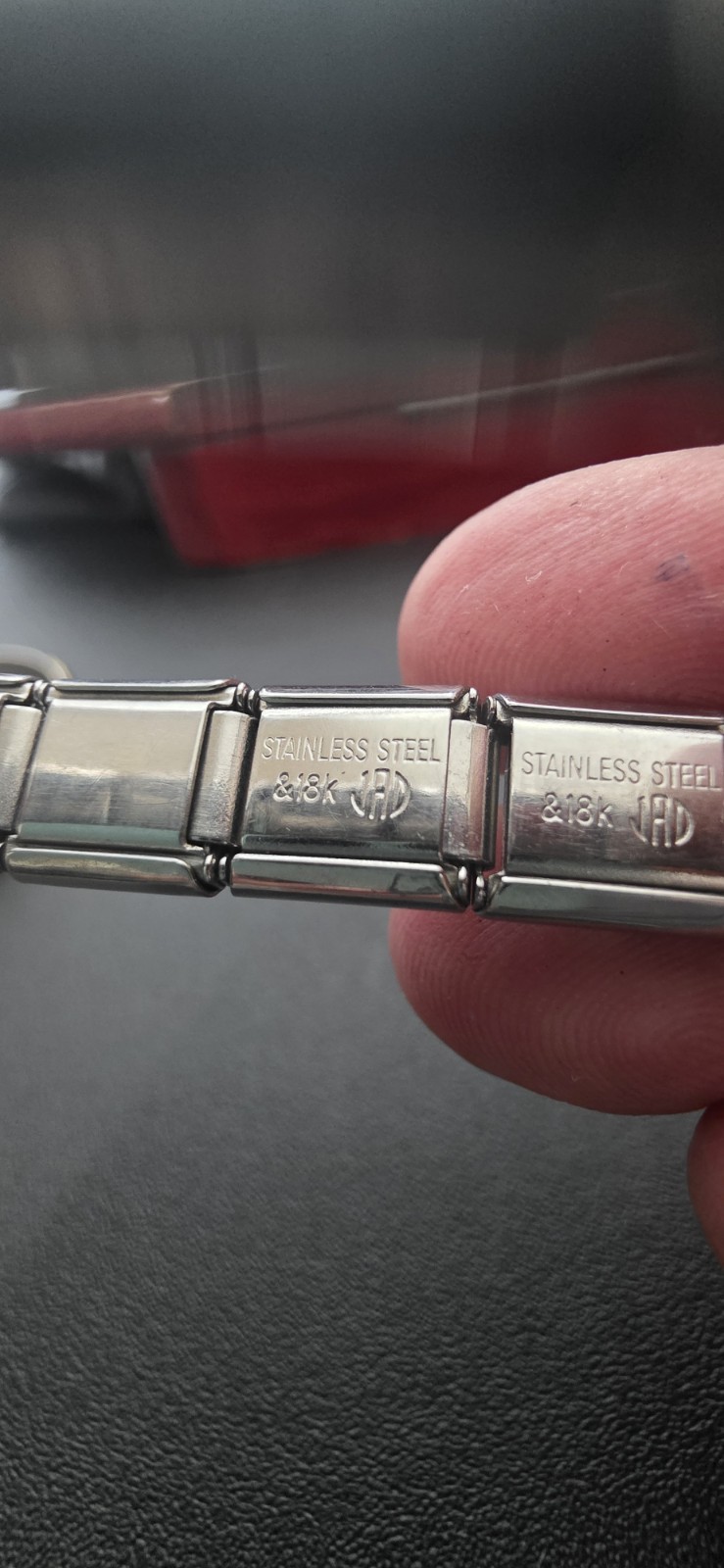 JAD Stainless Steel Link With Some 18k Little Charms