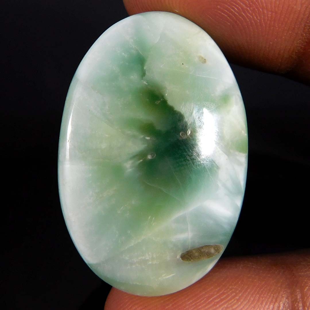 58.85Cts. Natural Fabulous Green Hemimorphite Oval Cabochon Loose Gemstone