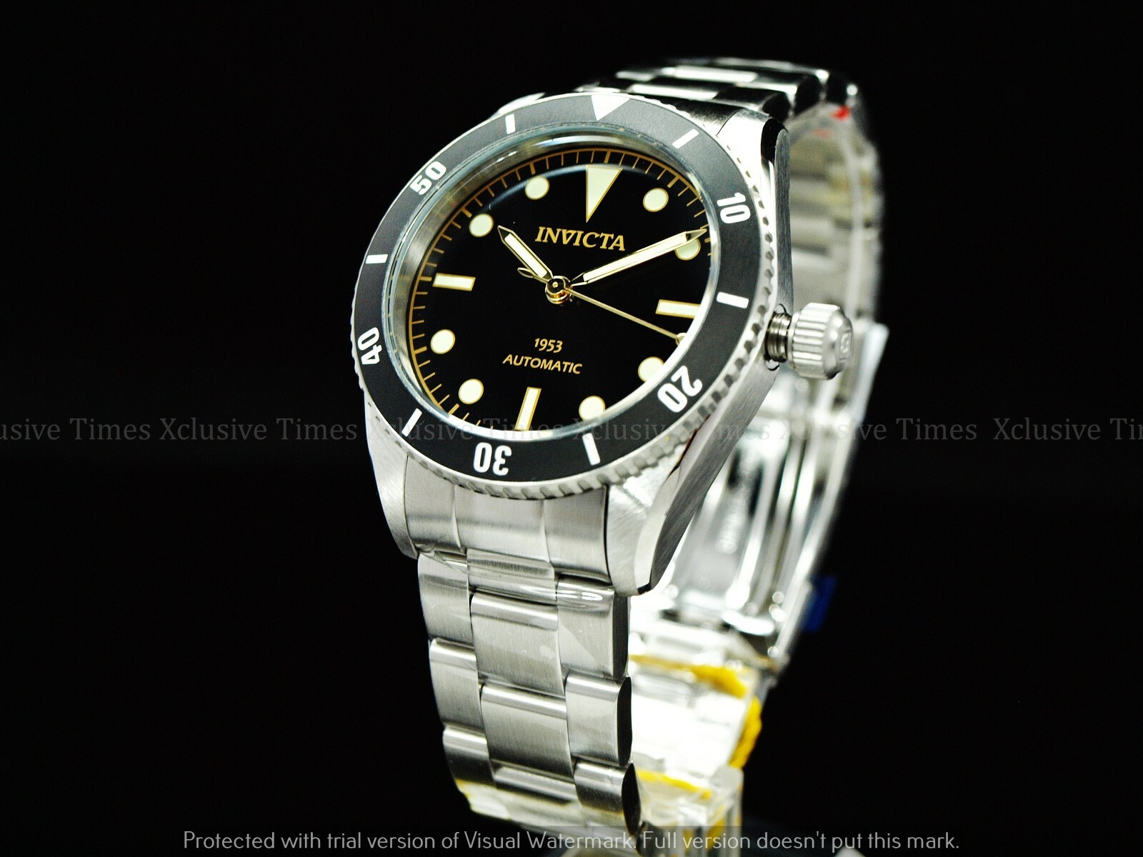 RARE Invicta Men 40mm Pro Diver 1953’s Homage Automatic NH35 Black Dial SS Watch