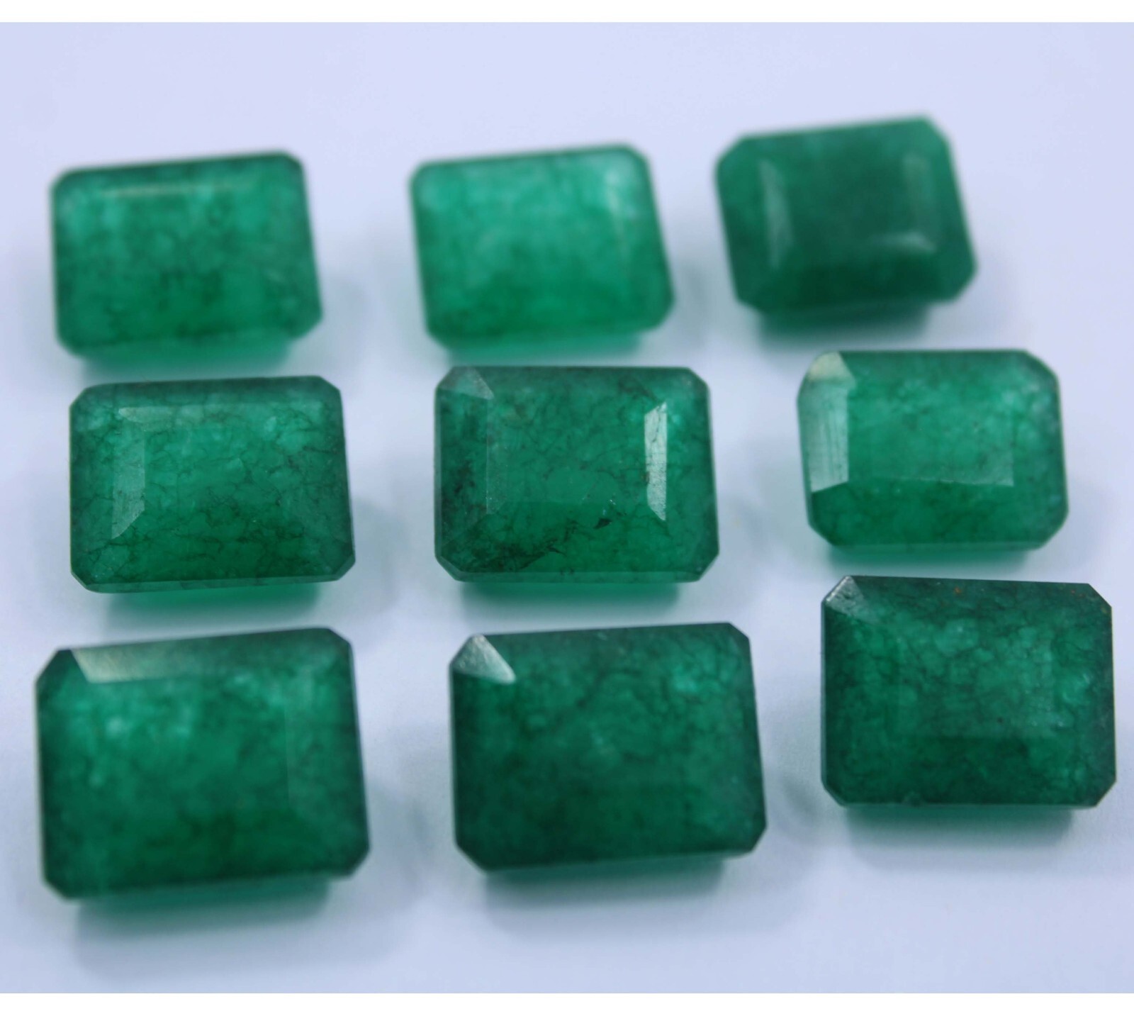 Natural 110 Ct Lot Certified Colombian Green Emerald Cut Emerald Loose Gemstone