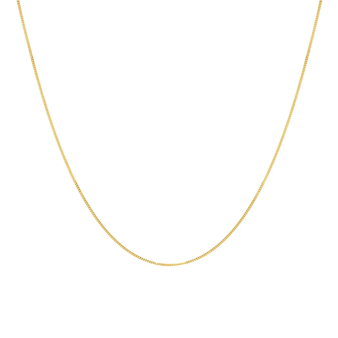 9CT YELLOW GOLD & SILVER CURB CHAIN / NECKLACE – 16″ 18″ 20″ 22″ 24″26″