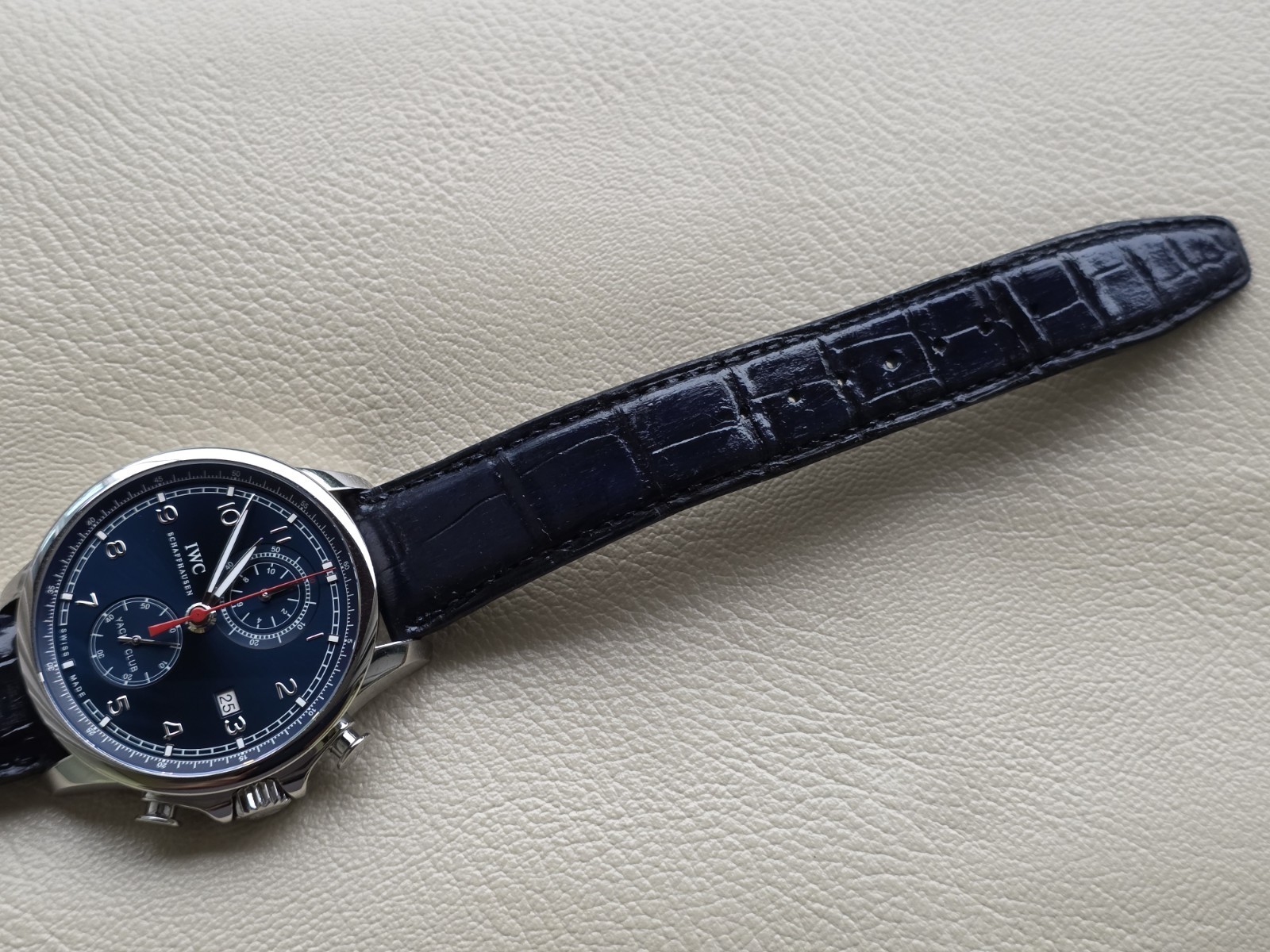 Authentic IWC Portugieser Yacht Club Blue Laureus Edition IW390213 45mm