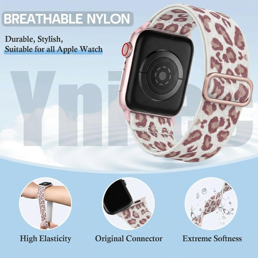 Leopard Stretchy Band for Apple Watch 40Mm 38Mm 41Mm 42Mm, Sport Nylon Ankle/