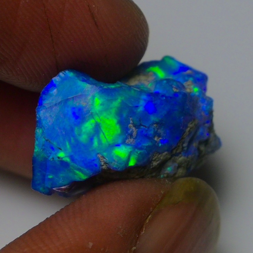 Blue Opal Rough 10.00 Carats, Smoked Ethiopian Welo Opal Rough, Fire Opal Rough