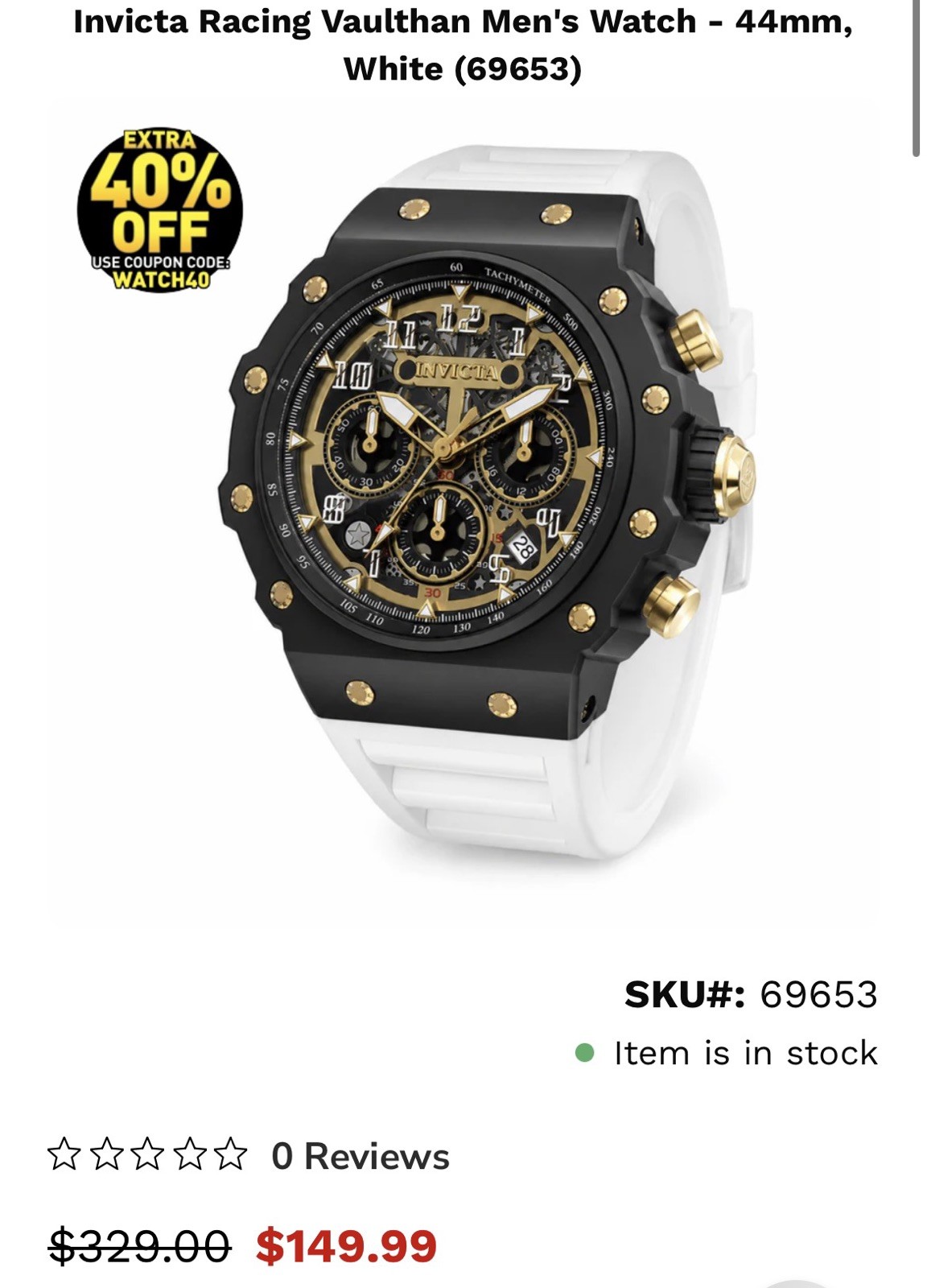 Pair Of Invicta Watches Model #s 69643 & 495494 Both New In Box w/ Warranty