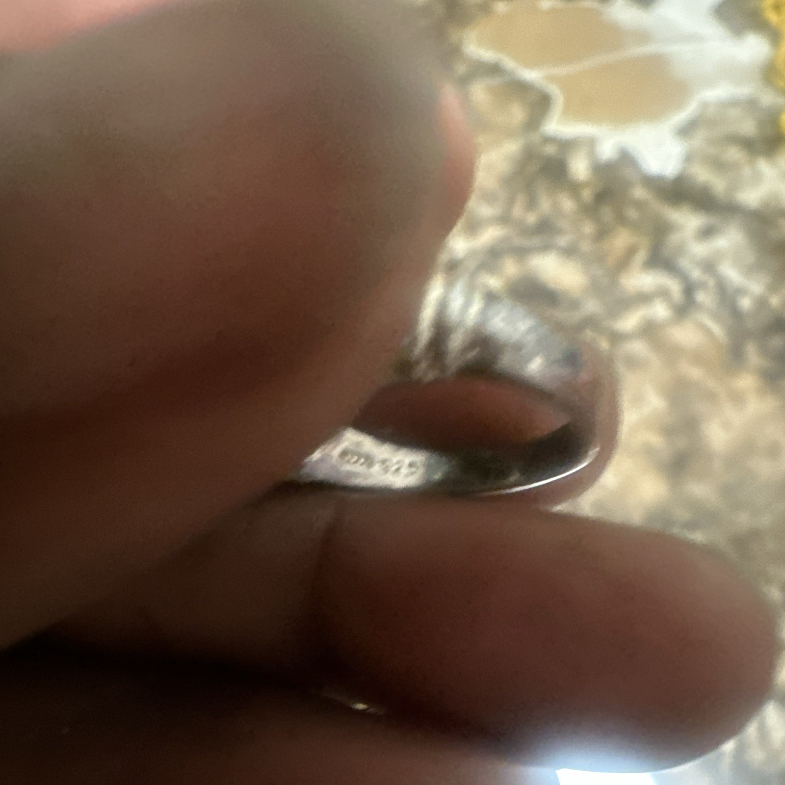 925 Sterling Silver Band Ring Size 7, 5mm Wide, Signed, No Stone