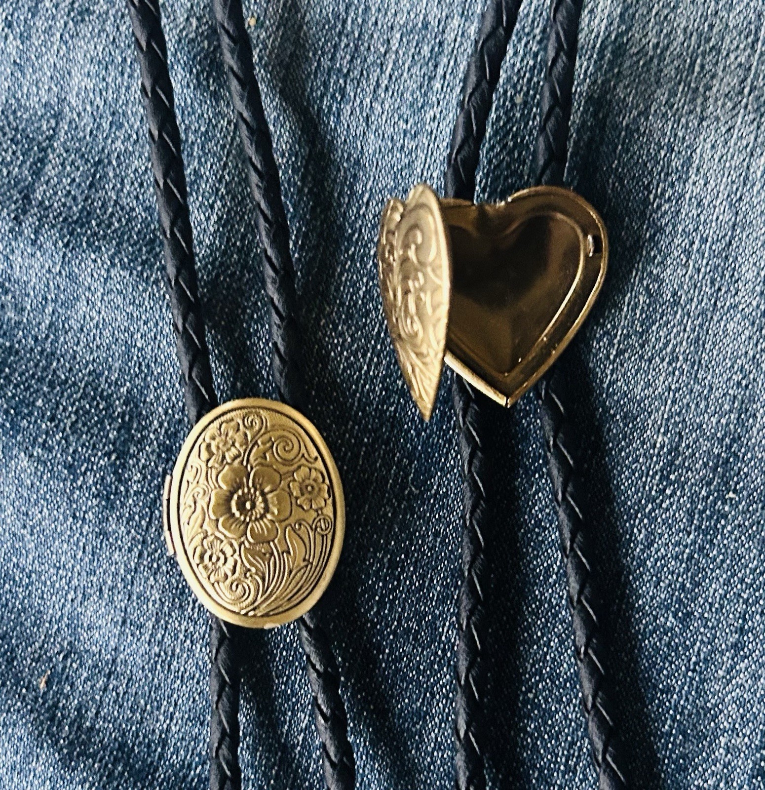 Antique Gold/Bronze Bolo Tie Leather Cord+ FAST FREE SHIPPING USA
