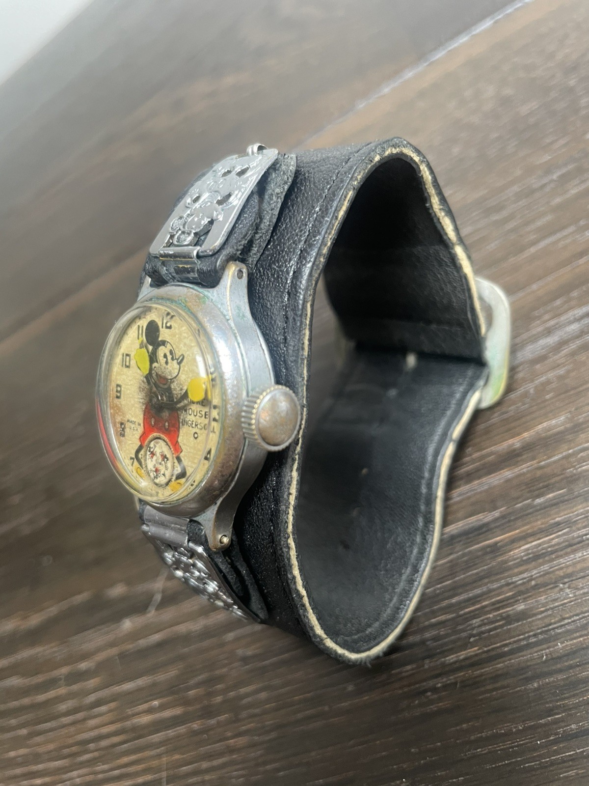 Original 1930’s Ingersoll Mickey Mouse Wrist Watch – Working/For Restoration