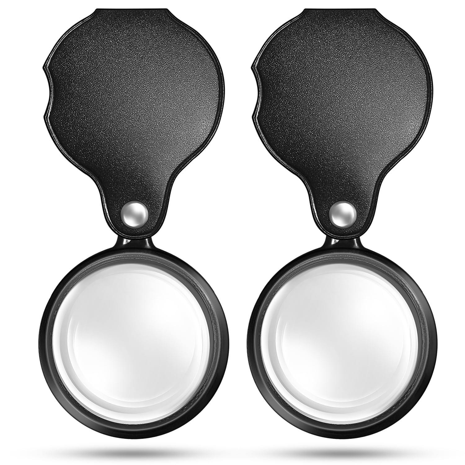 10X Magnifying Glass Loupe Pocket Magnifier Mini Folding with Holster