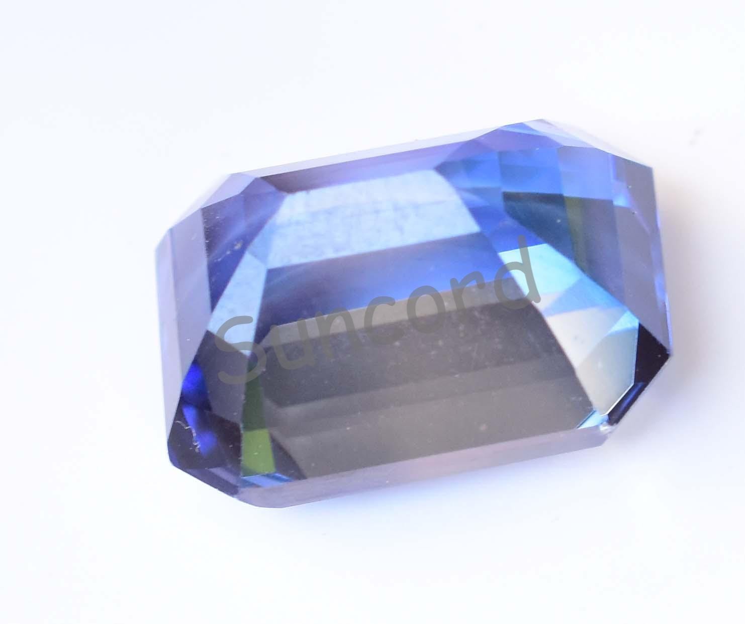 21.25 Ct Natural Ceylon Blue Sapphire Emerald CERTIFIED Flawless Loose Gemstoe