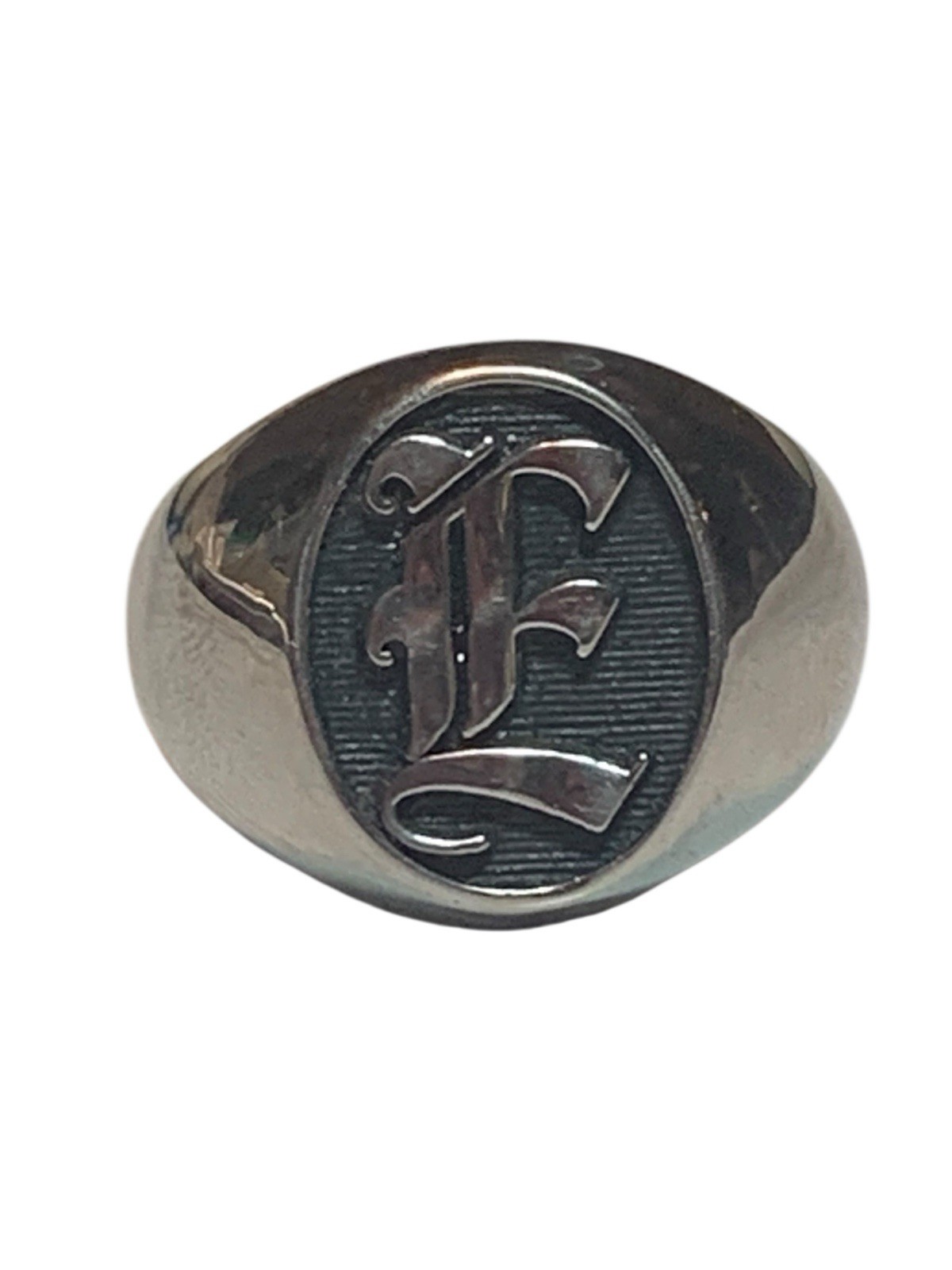 ArtCarved Letter Intial E Signet Black Ring Made In Mexico