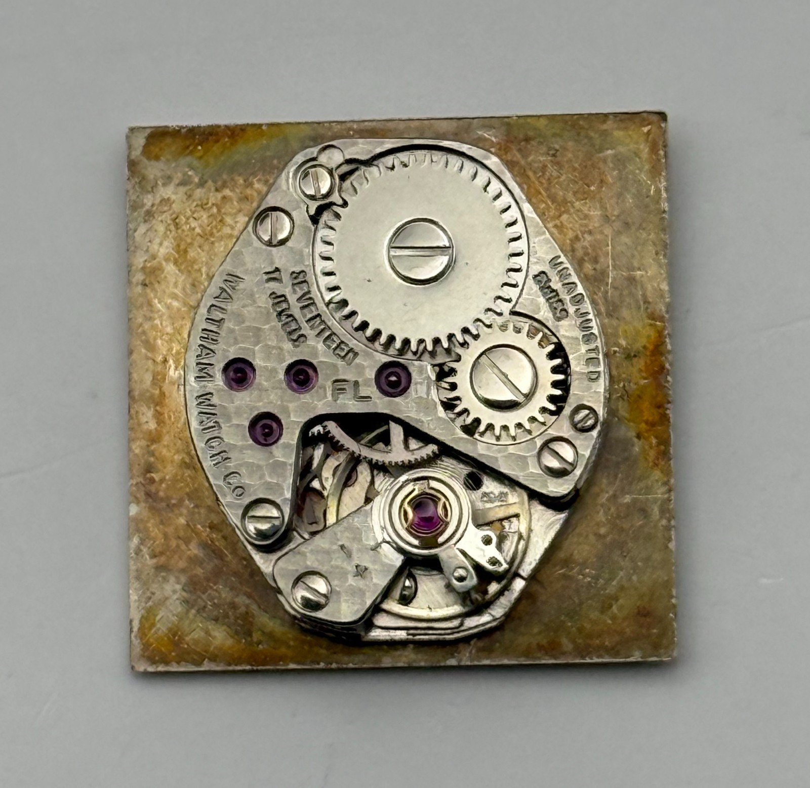 FHF 69-21 Watch Movement Waltham 17 Jewels Swiss Ladies Parts Repair 15.3mm