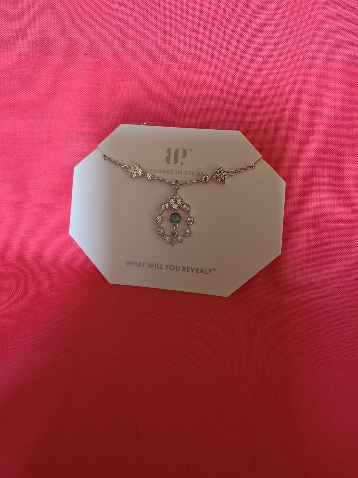 Ring Bomb Party OG Necklace NK69021 “The Milan Necklace” Rhodium/Paralba…