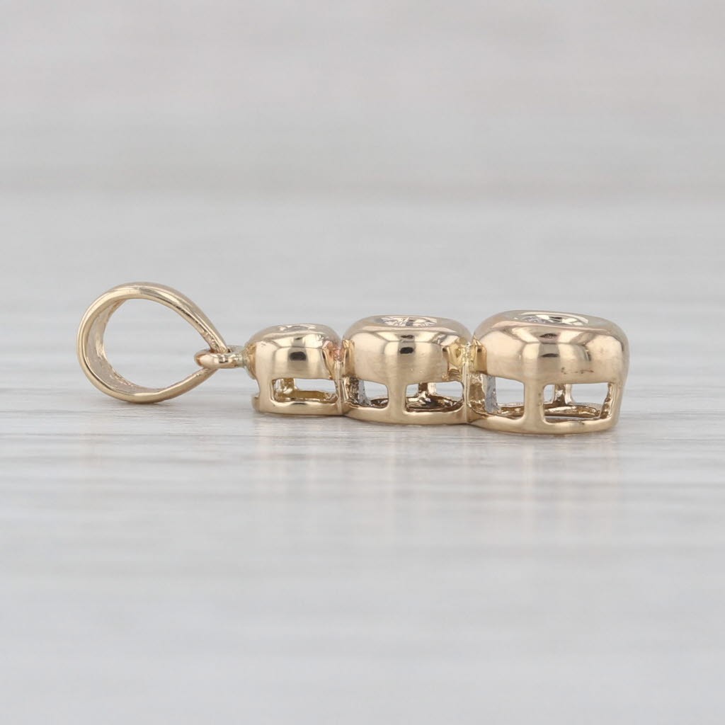 0.23ctw Graduated 3-Stone Journey Pendant 14k Yellow Gold
