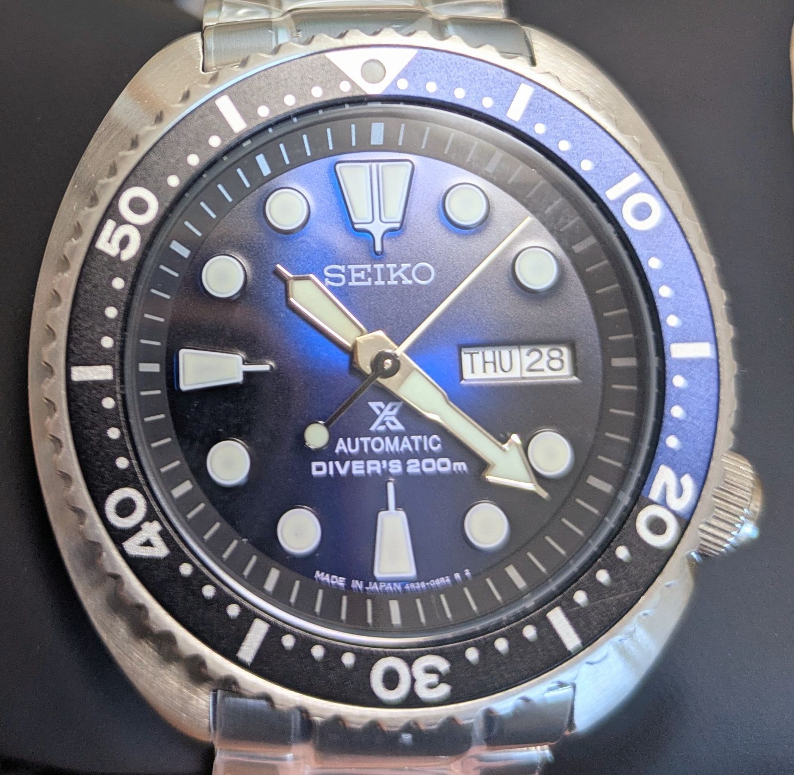SEIKO Men’s Watch Prospex Turtle SRPC25J1 Automatic 200m Water Resistant Batman