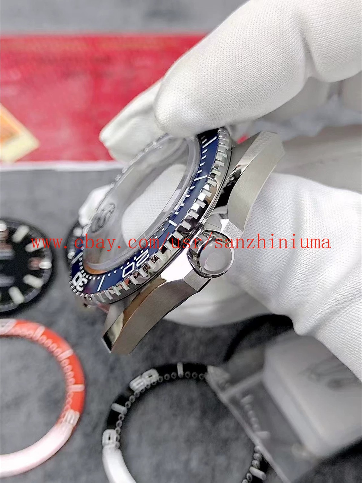 42mm Watch Case + Dial + Hands + Strap Seamaster 600m Kit Suitable for 2824