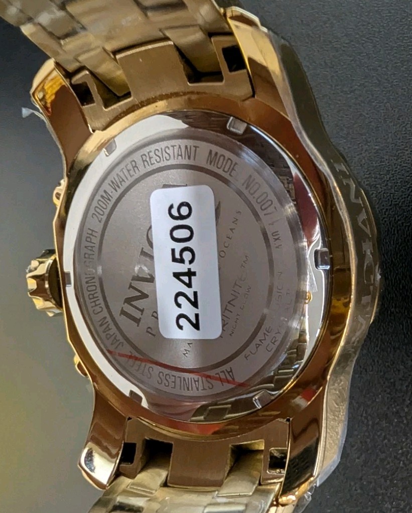 Invicta Pro Diver Scuba Men’s Watch Model 0074 Gold Tone & Champagne Dial 48mm