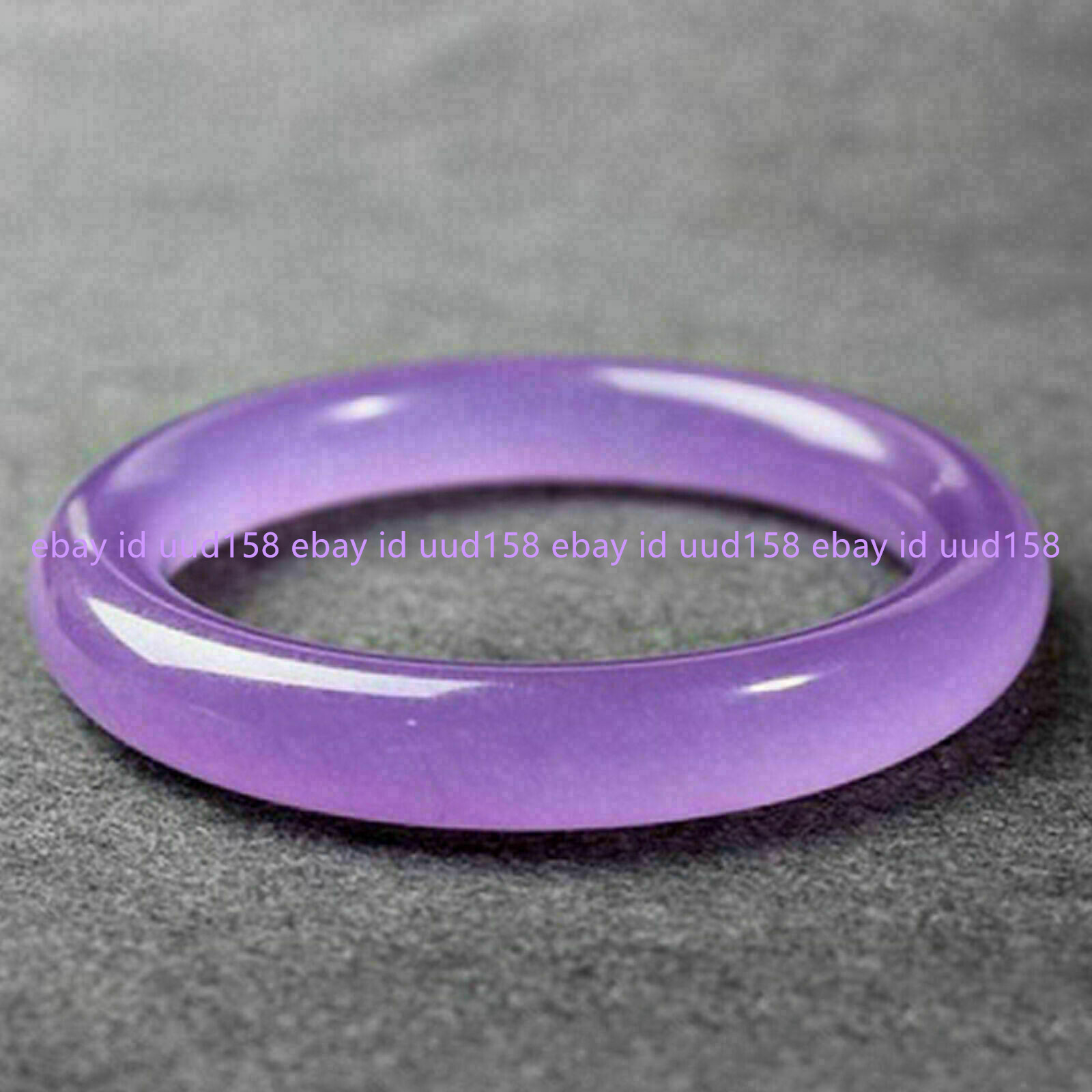 Natural Lavender Purple Jadeite Jade Gemstone Bangle Bracelet 56-66mm Jewelry