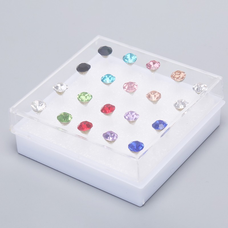 10Pairs/20Pairs Set Rhinestone Crystal Stud Earrings Small Earrings Jewe JdFkj