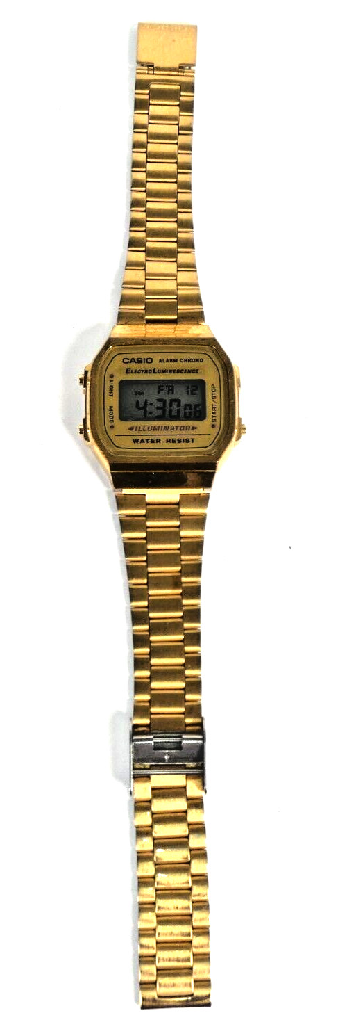 Casio A168WG-9EF Watch Gold Digital Retro Classic Illuminator