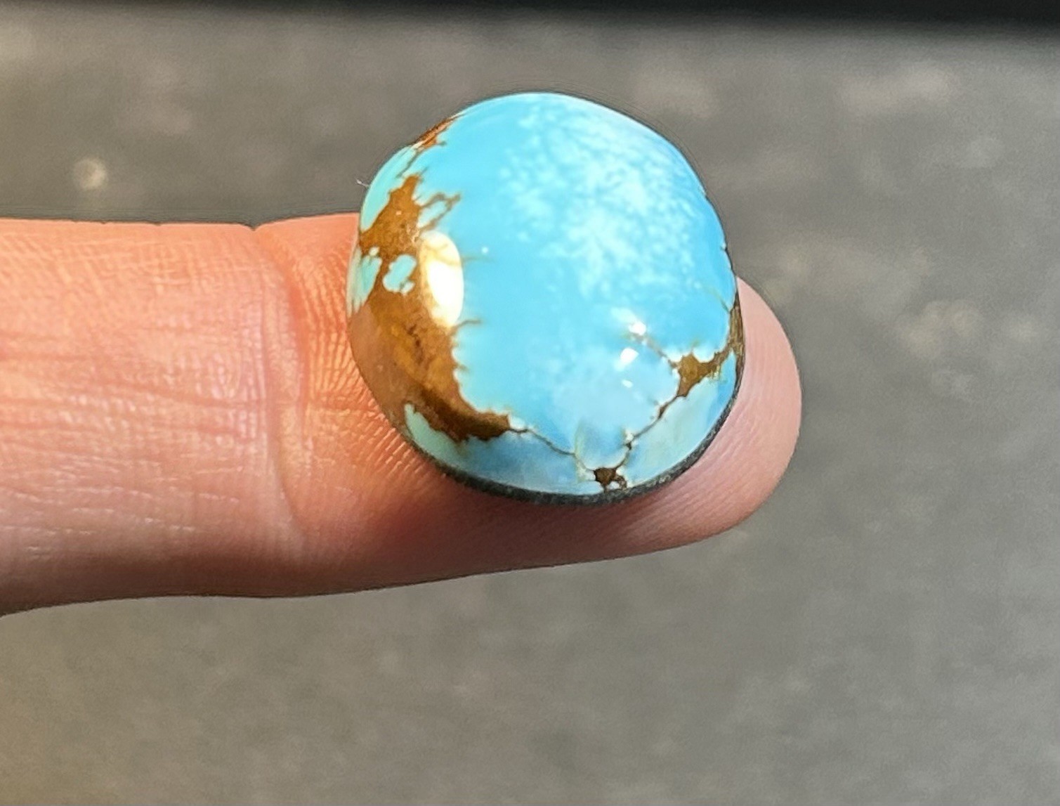Egyptian Turquoise Cabochon, 17.0 carats, bright blue, ships from Arizona