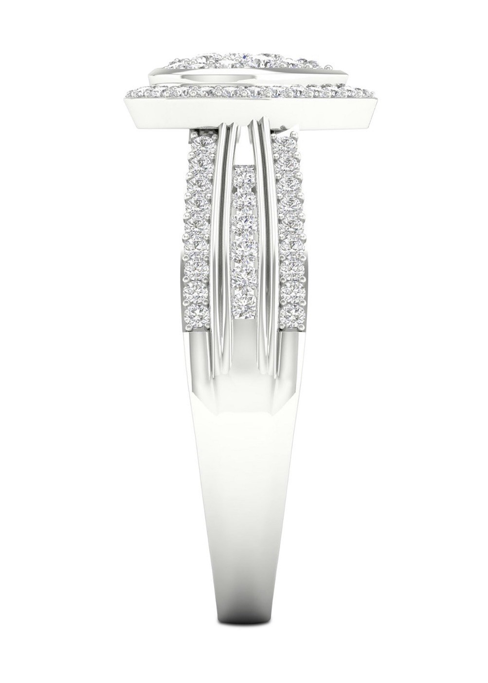 Diamond Heart Ring 1/2 ct. t.w. In Sterling Silver