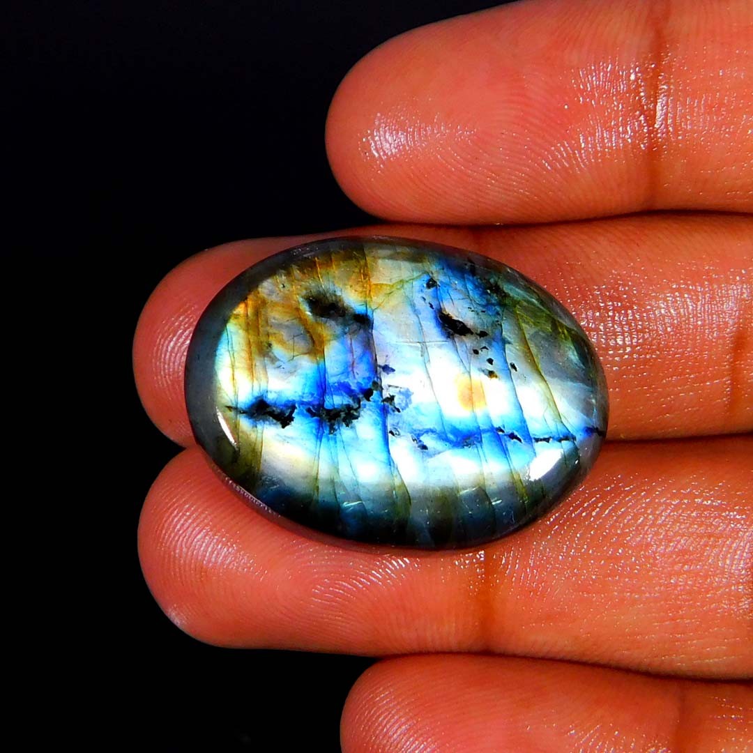 Natural MultiPurple Labradorite Oval Cabochon 29x21x07mm Loose Gemstone 40.55Ct
