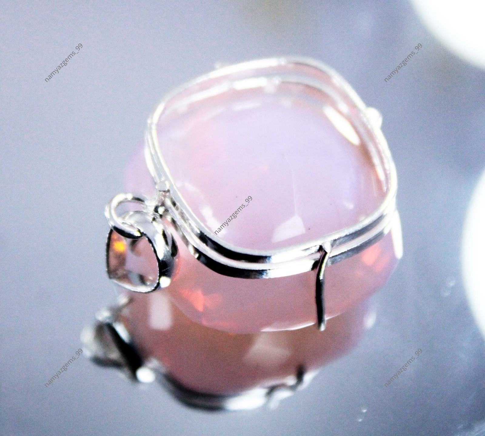 91.80 Ct Natural Pink Opal Cushion Welo Australian Certified Untreated Gemstone