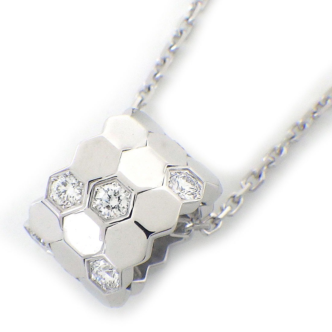 Chaumet Necklace Be My Love Small 085158 12 Point Diamond 750(18K) White Gold
