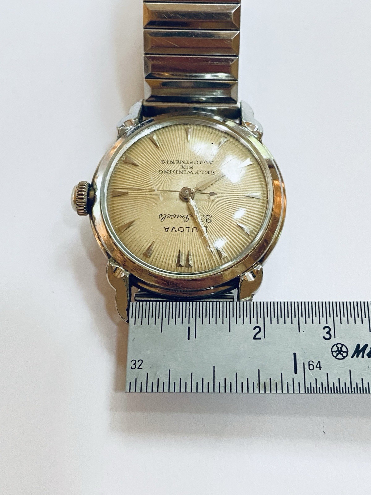Vintage Bulova Mens 23 Jewel Self-Winding Six Adjust Automatic 32mm Wristwatch