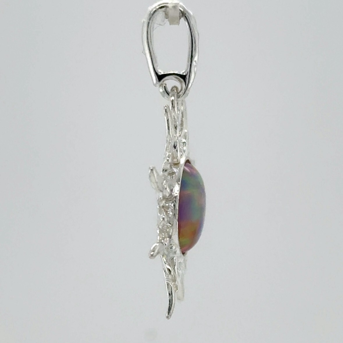 Purple FIRE OPAL Sun Pendant – 925 STERLING SILVER #124e
