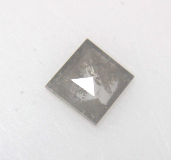 0.64Ct Natural Square Shape Gray White Color Roes Cut Diamond 5.54×5.30×1.83 MM