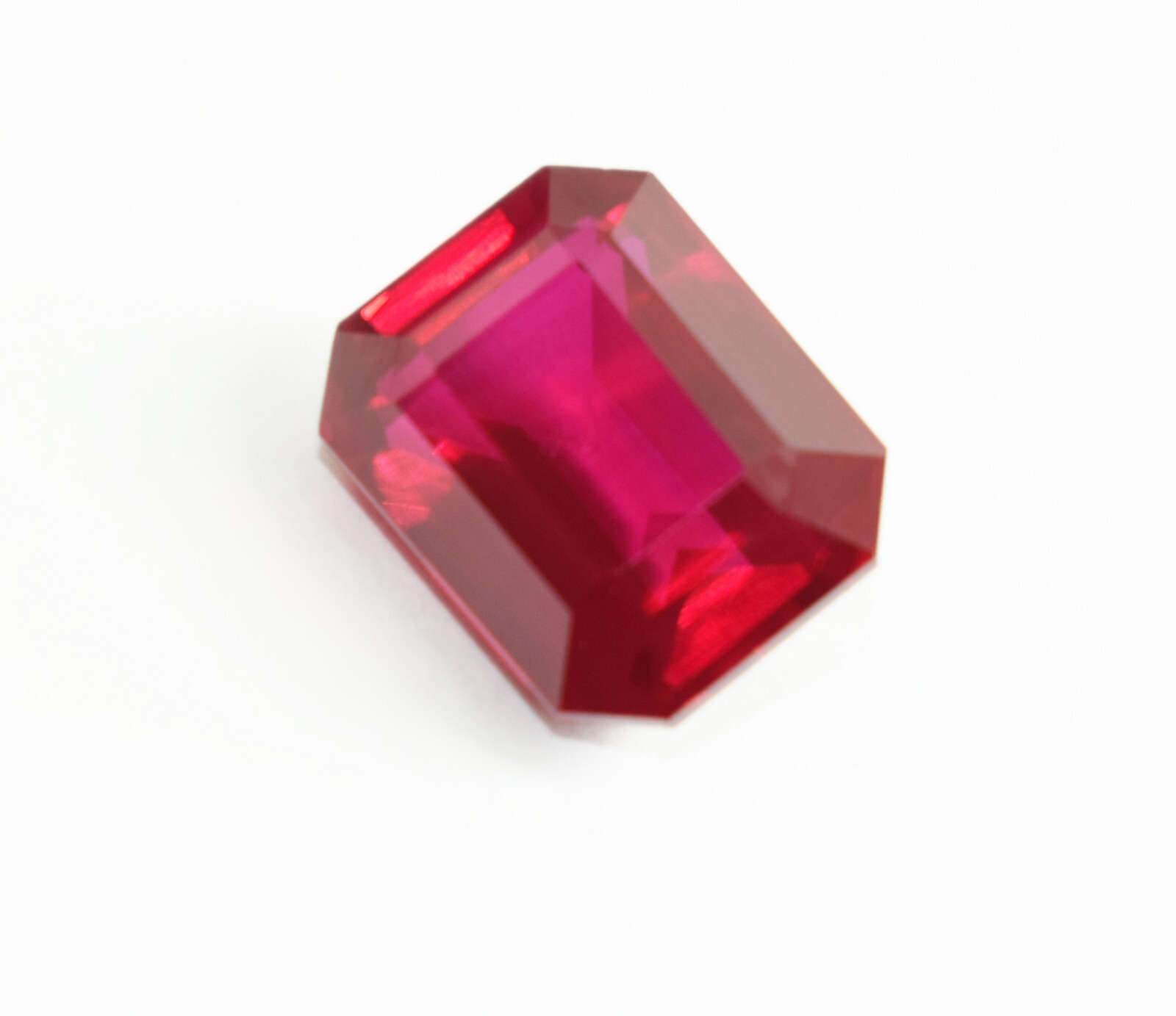 Myanmar’s 9.50Ct Red Ruby Natural Beautiful Emerald Cut Certified Loose Gemstone
