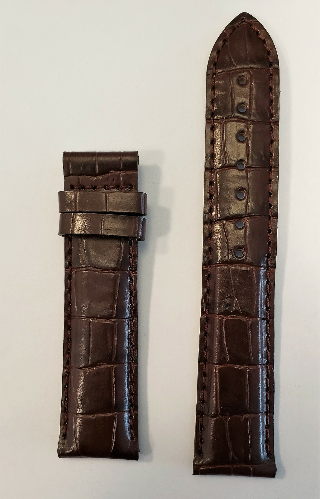 Original Tissot Visodate T019430A 20mm Brown Leather Watch Band Strap