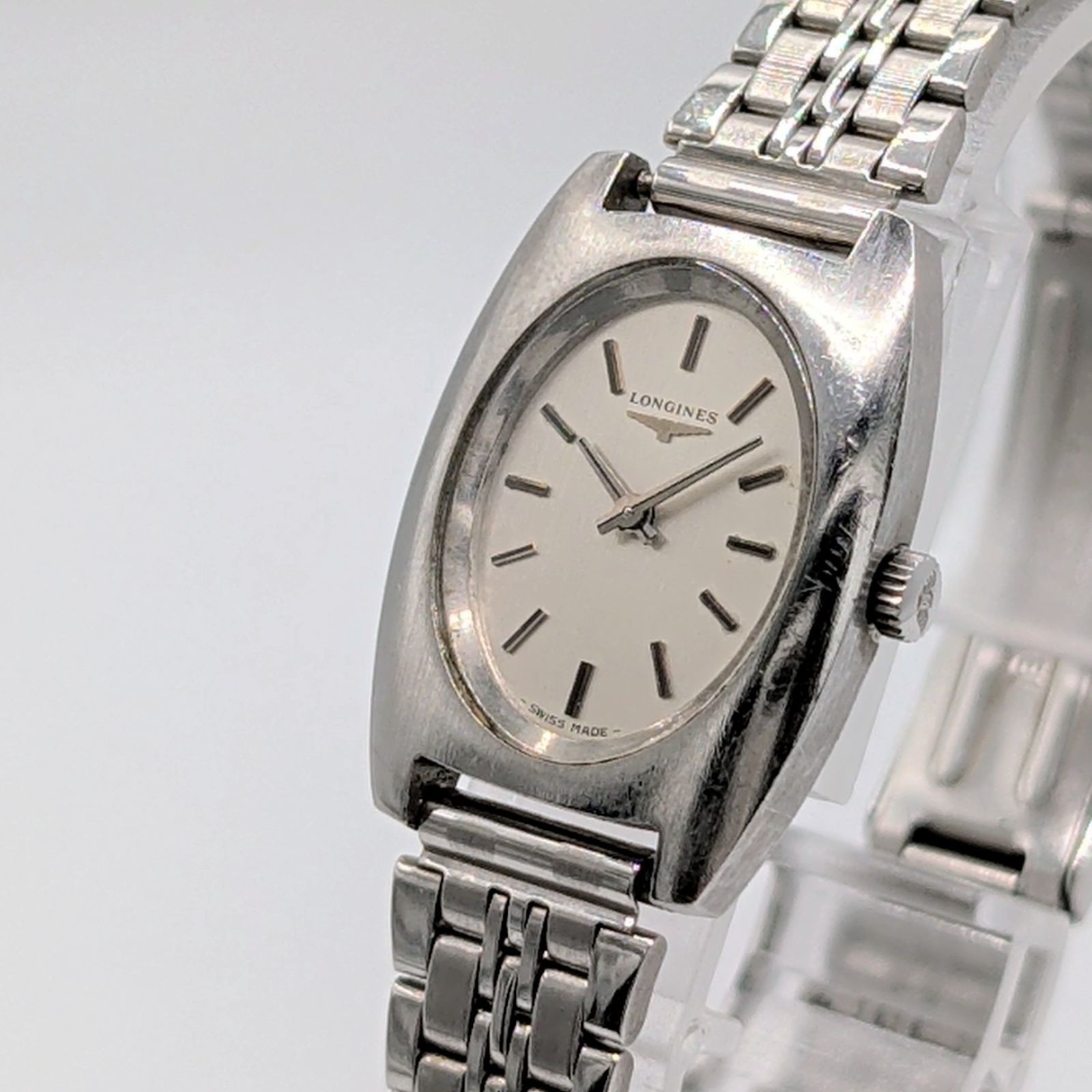 LONGINES 16386271 Hand Wind Ladies Square Silver Y2K Watch 17cm 6.69in Working