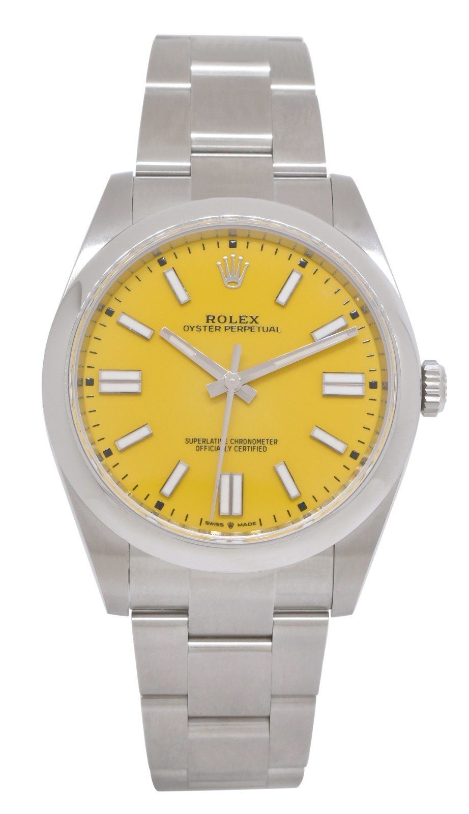 NOS Rolex Oyster Perpetual 41 Steel Yellow Dial Mens Watch Box/Papers ’20 124300