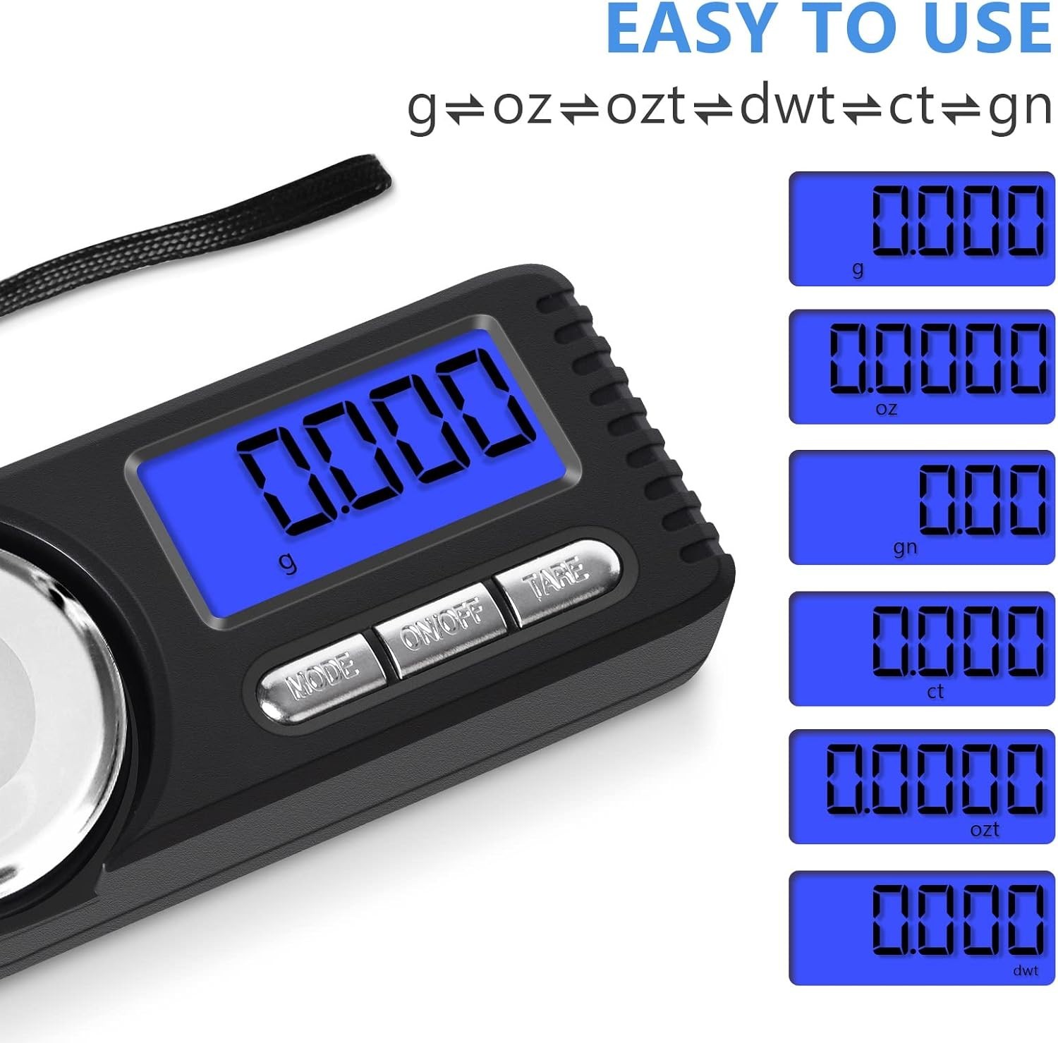 Digital Milligram Scale 50G/0.001G, Mg Scale for Powder Medicine with Portable C