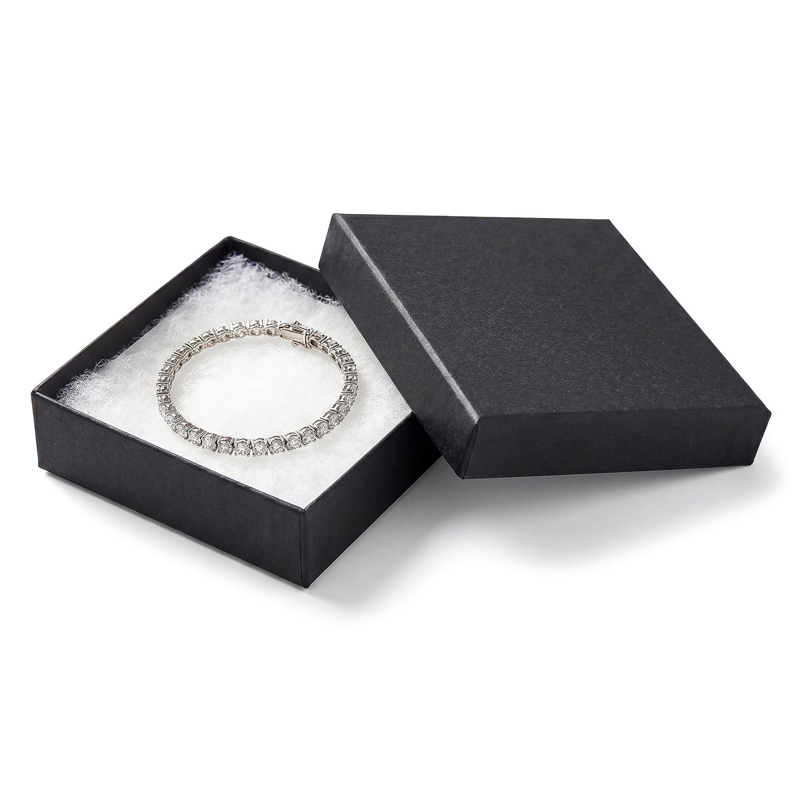 Jewelry Gift Boxes 25 Pack Matte Black Cardboard Paper Storage Shipping 3.5 x 3.