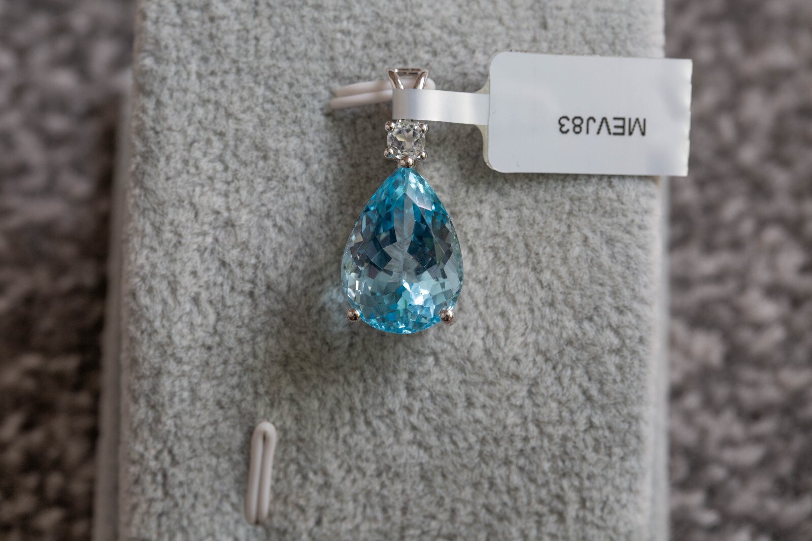 Sky Blue & White Topaz Sterling Silver Pendant Only