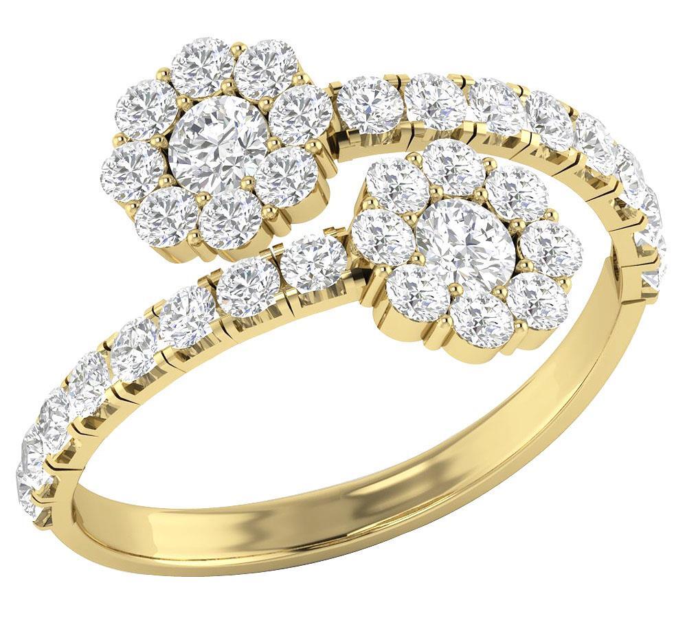 Forever Us Two Stone Solitaire Ring I1 G 1.50 Ct Natural Diamond 14K White Gold