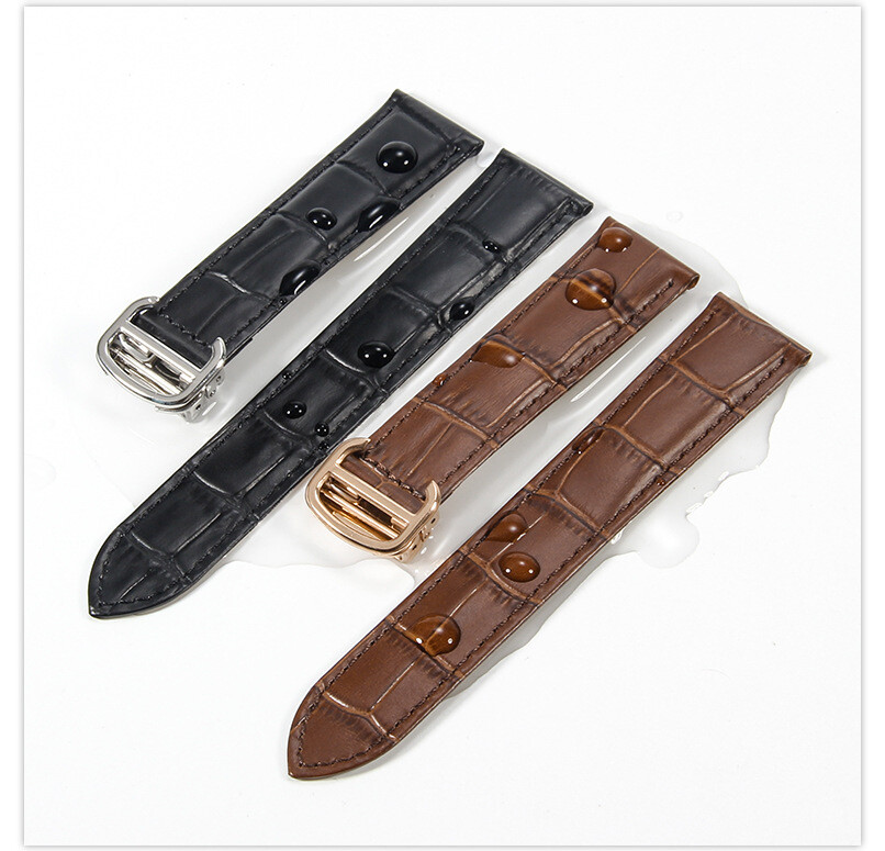 Single Ended Genuine Leather Watch Band Strap for Ctier 16 17 18 20 22 23 25mm