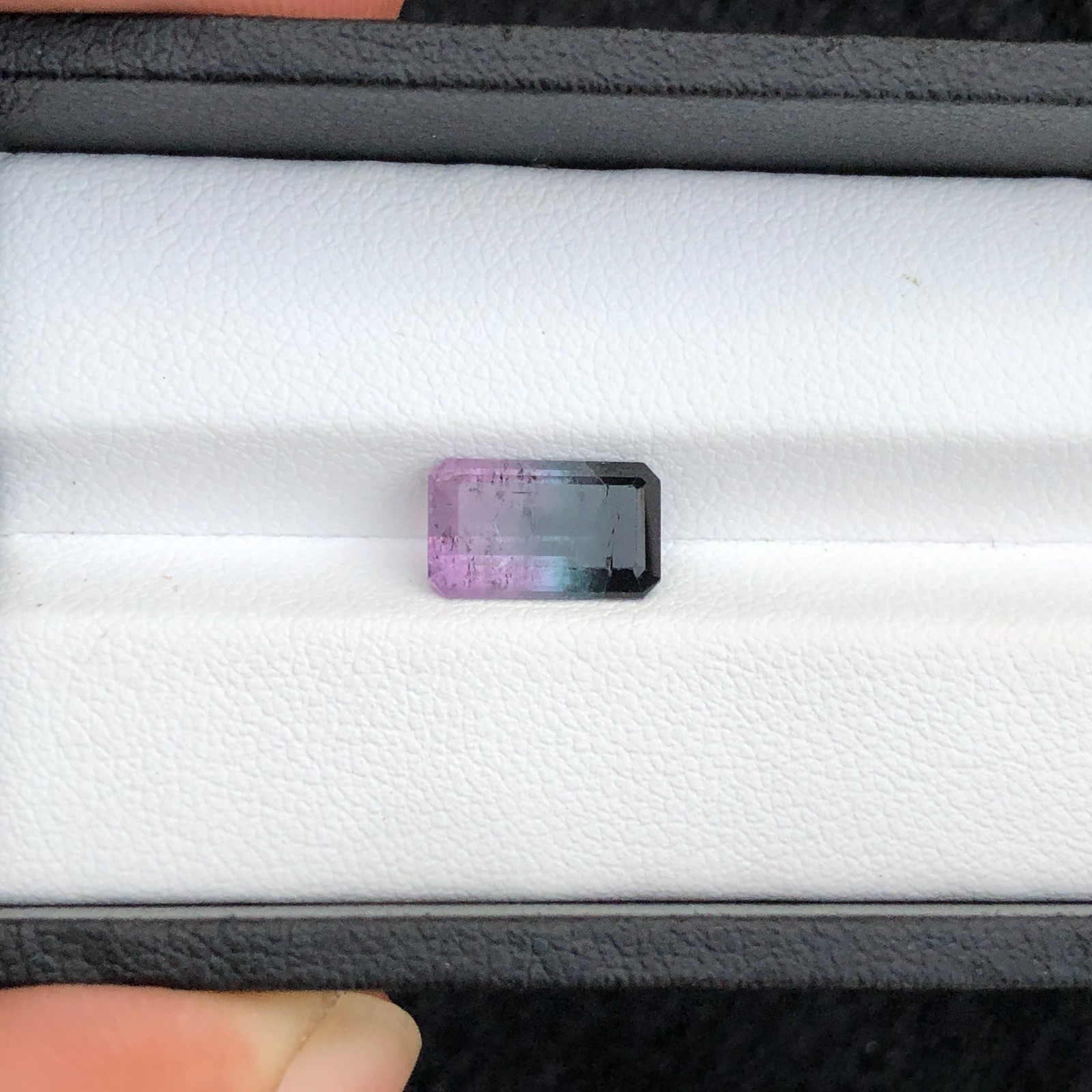 2.95 Carat Natural Loose Tri Tourmaline Emerald Cut Gemstone | Unheated
