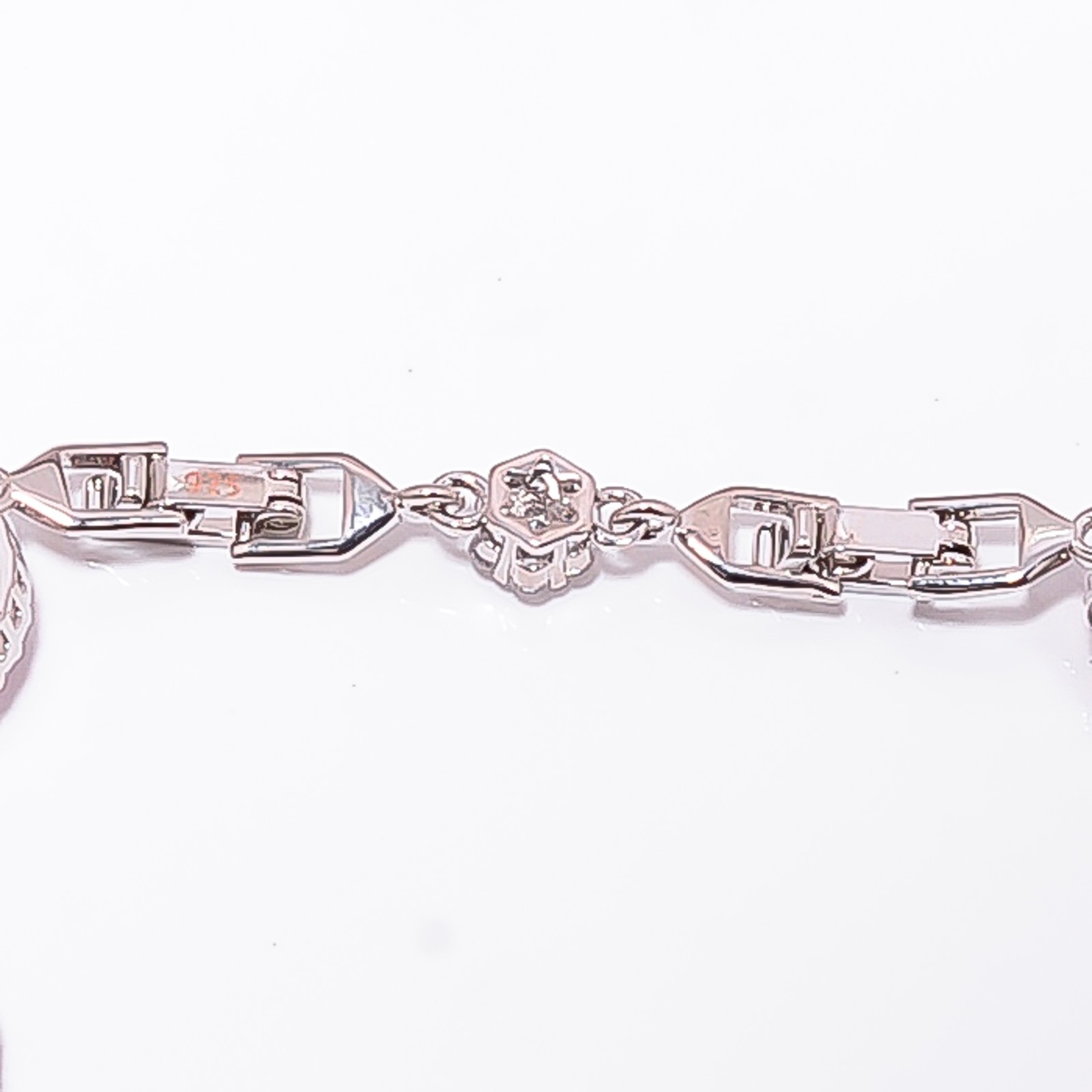 Pink Sapphire -Simulated, CZ 925 Sterling Silver Adjustable Bracelet 7-8″ B3242