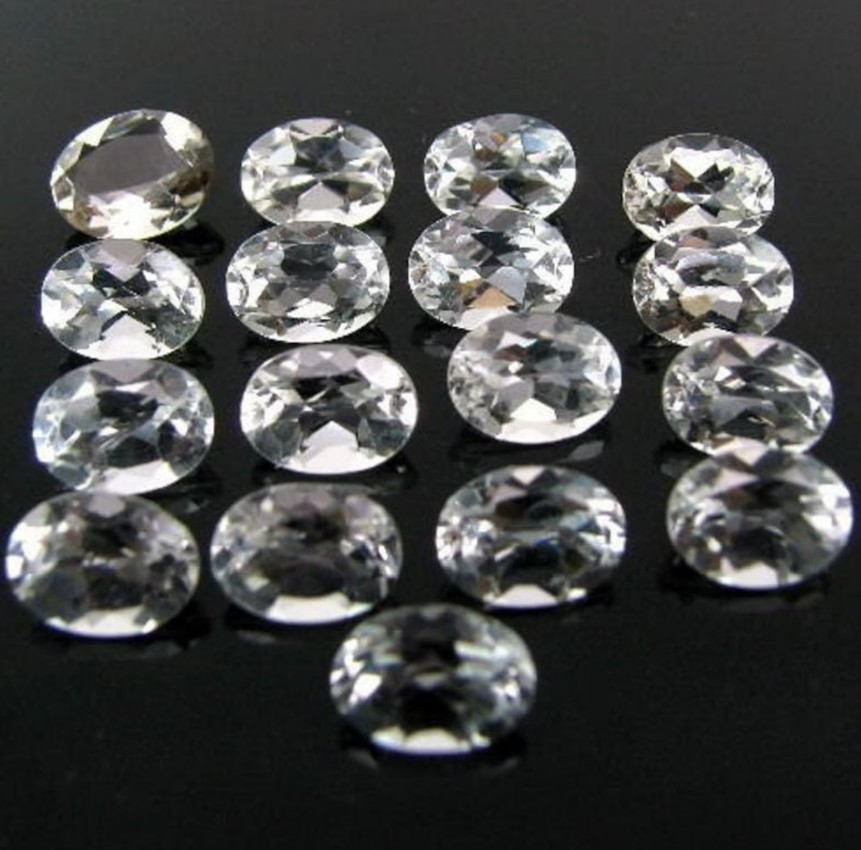 Natural Crystal Quartz Oval Faceted AAA+ 8×10-16x22mm Loose Gemstone Lot