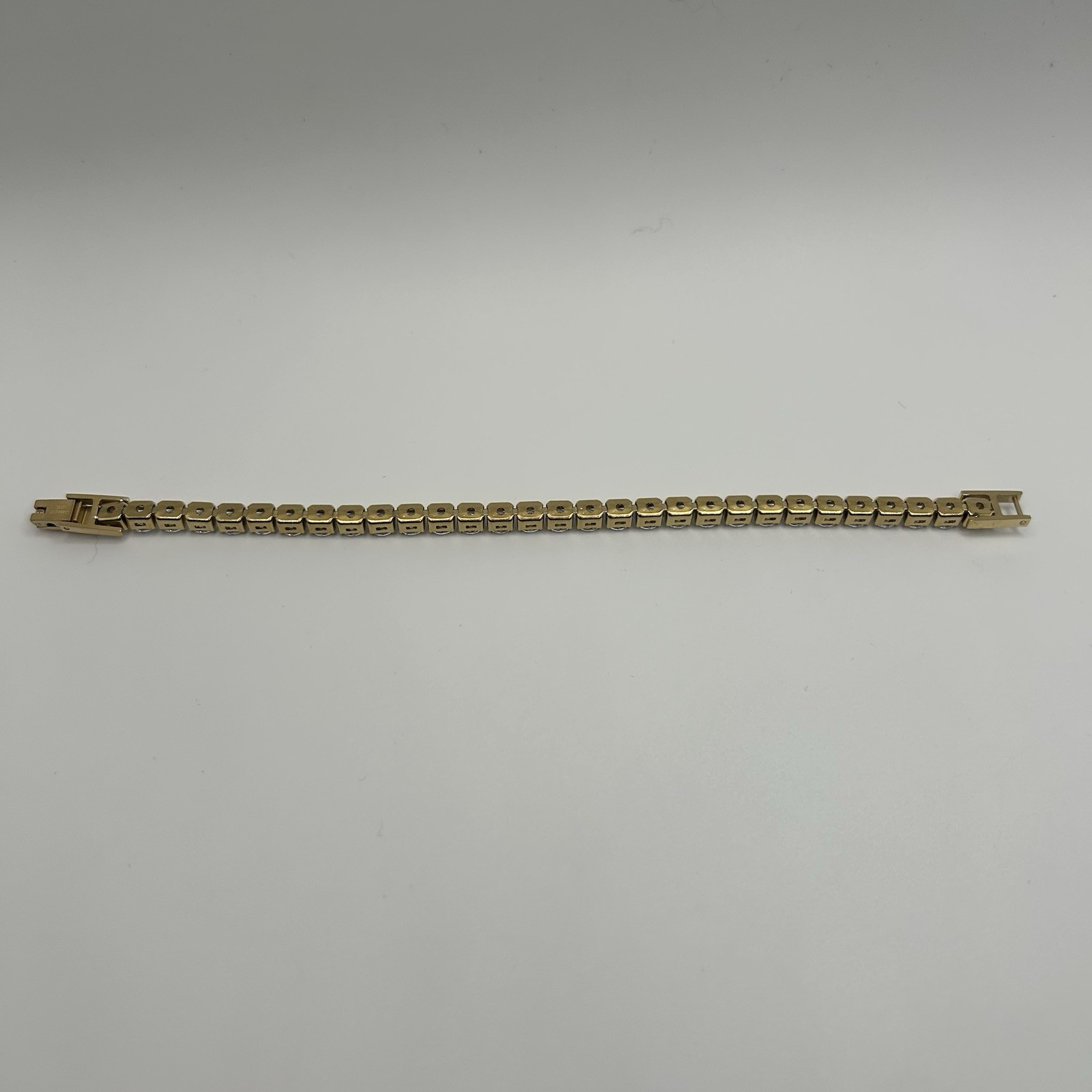 5mm Moissanite Tennis Bracelet Unisex Gold VVS1 D 7 Inch New Waterproof Quality