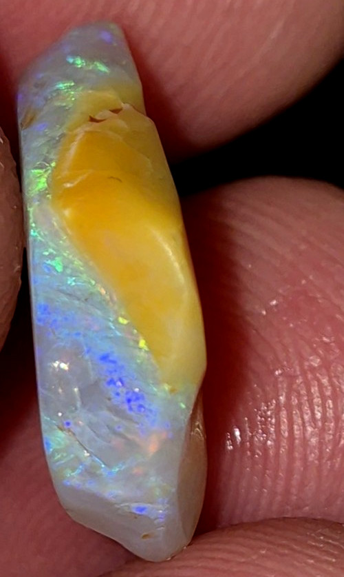 Australian Opal Rub 7.40 Carat Amazing Colors Red Green Orange Yellow Blue